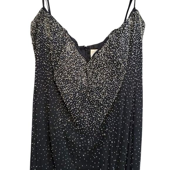 Tiffany designs Vintage 100% silk beaded gown plus size 20 - Picture 3 of 8